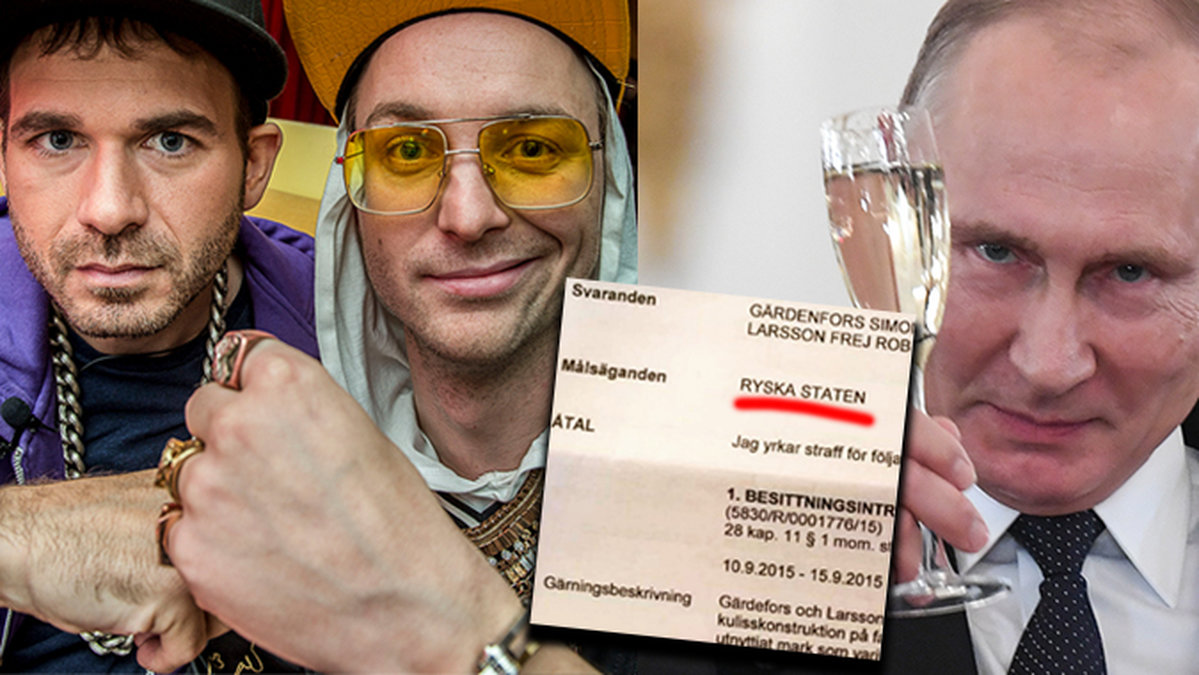 Simon Gärdenfors, Frej Larsson och Vladimir Putin.