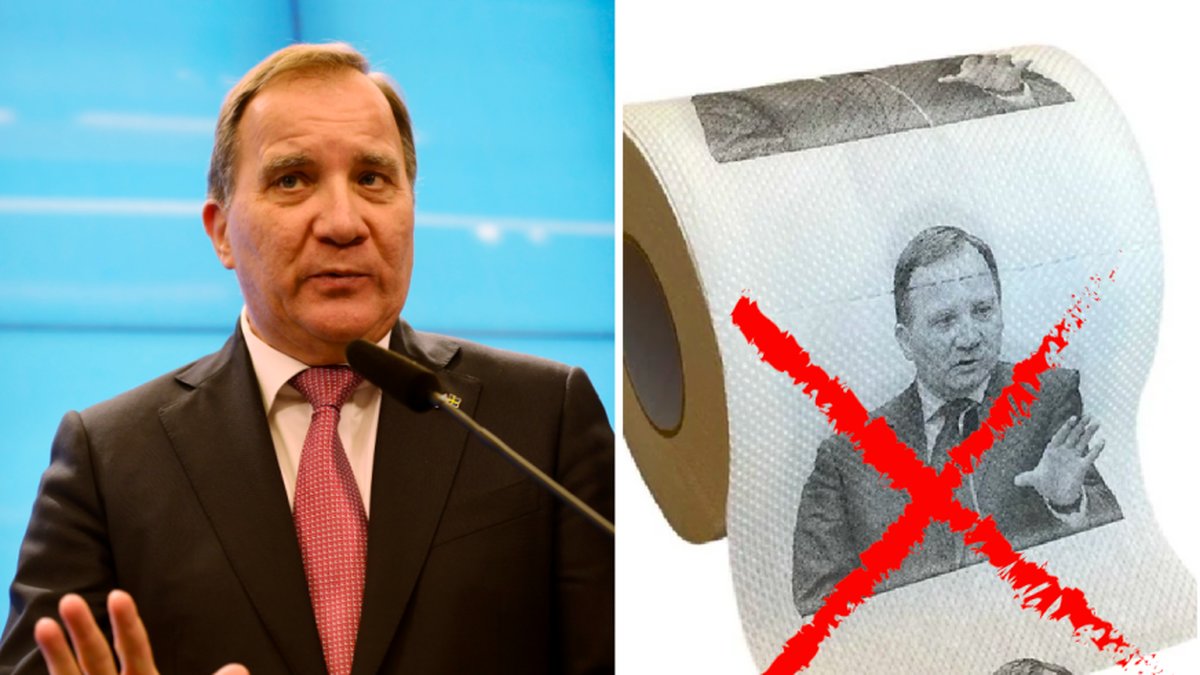 Anmälan mot toalettpapper med Stefan Löfven på