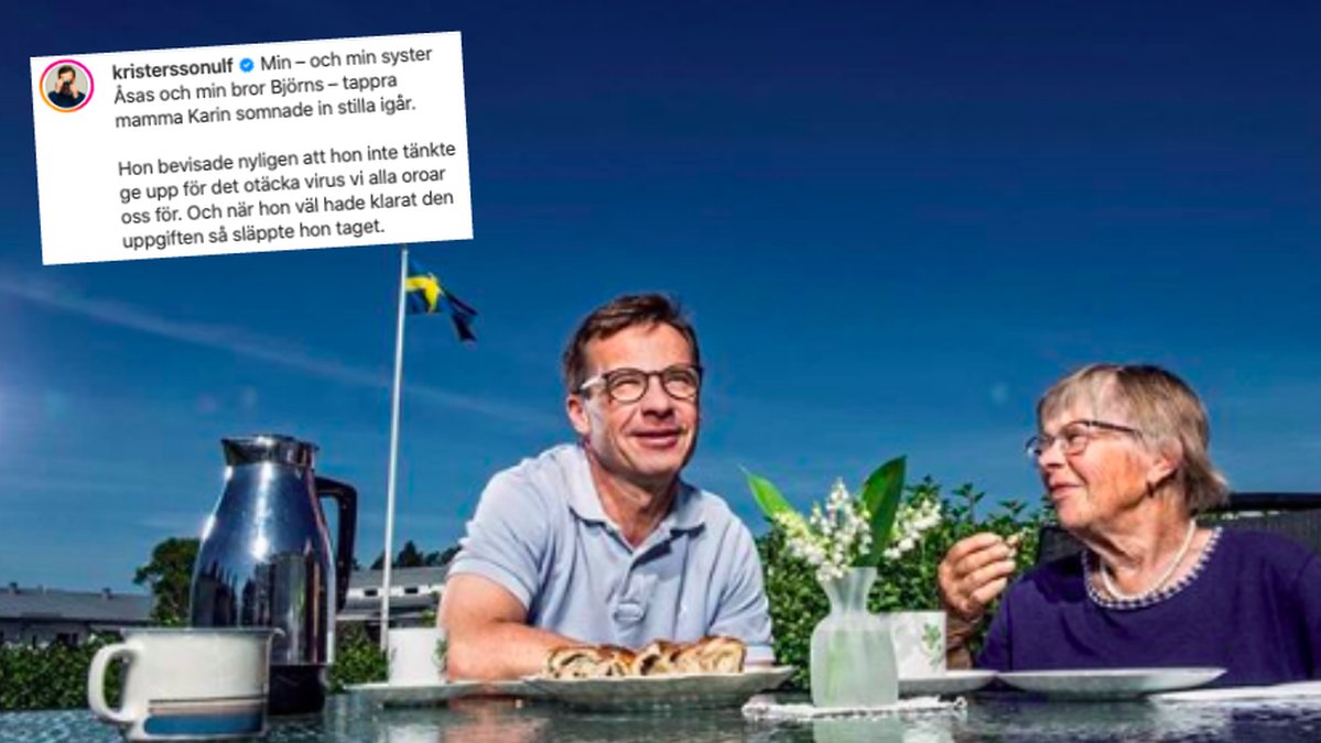Ulf Kristerssons (M) mamma somnade stilla in under gårdagen.