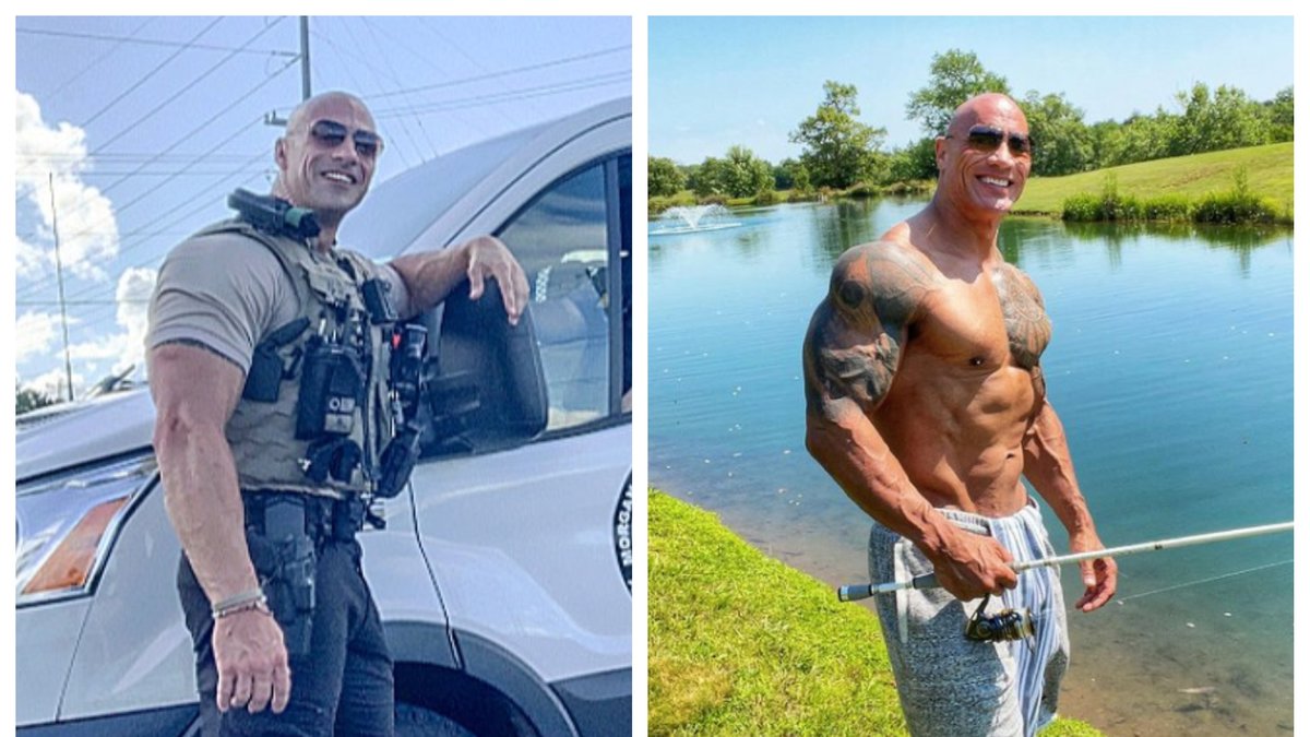 Eric Fields till vänster och Dwayne Johnson till höger.