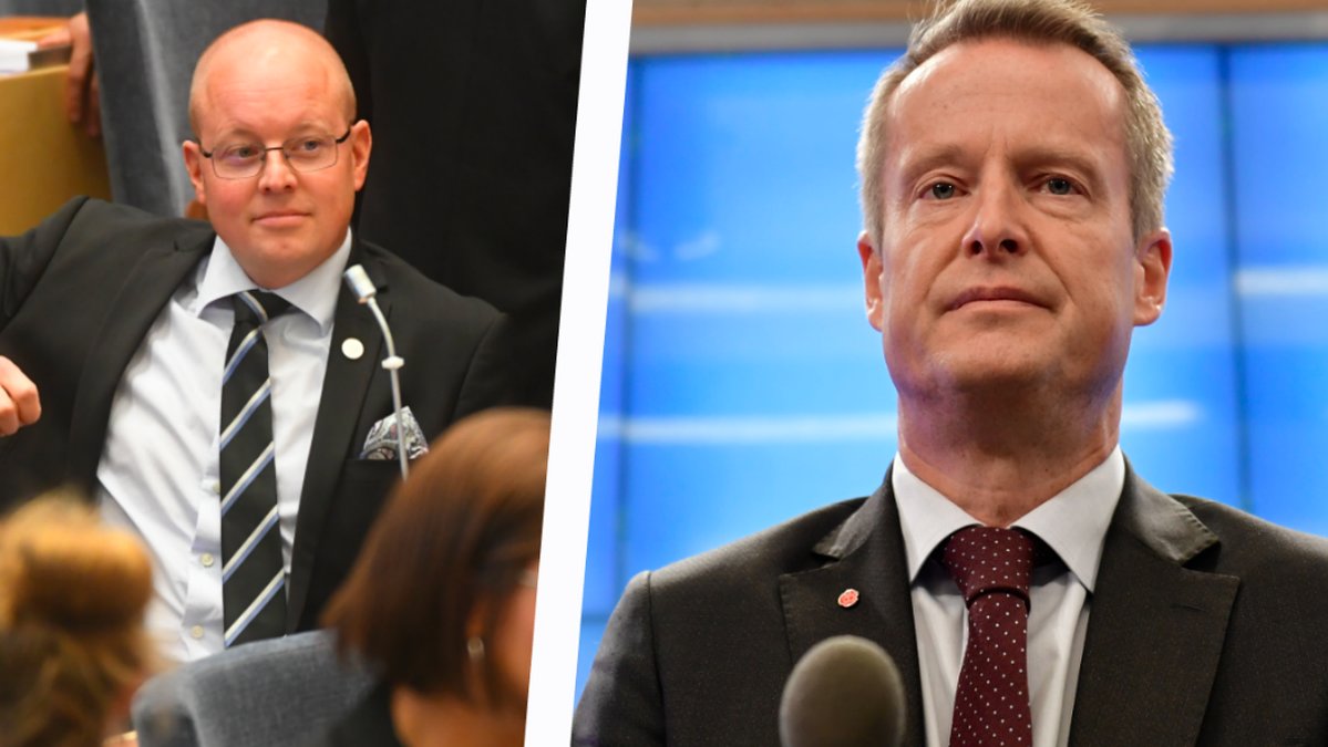 Björn Söder och Anders Ygeman. Montage. 