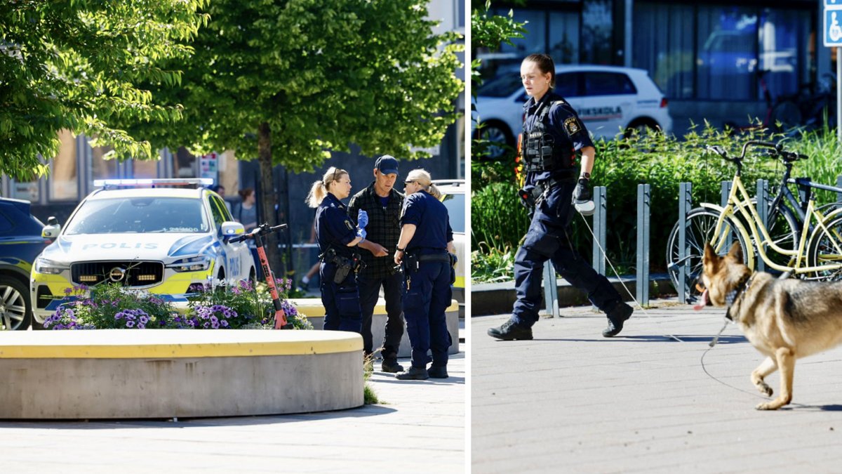 Två män har skadats allvarligt vid ett knivdåd i centrala Västerås.