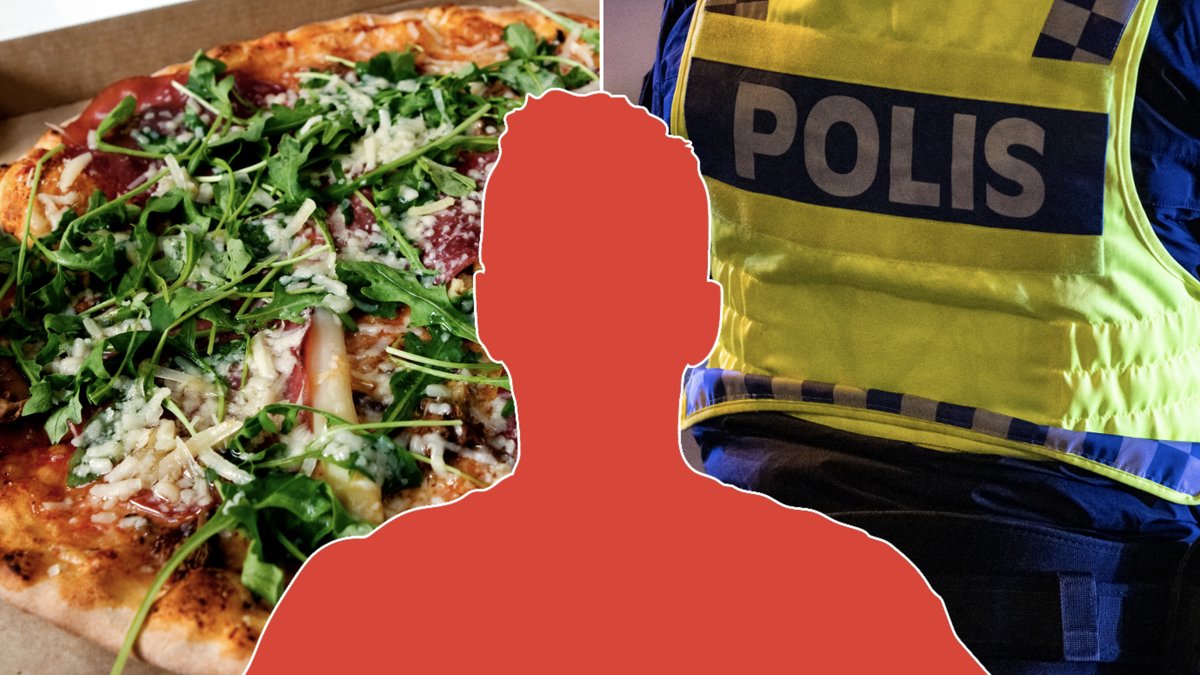 Polisen förhandlar med en hotfull man i Hässleholm. Genrebilder. 