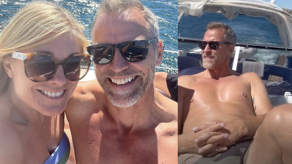 Pernilla Wahlgren och Christian Bauer på semester ihop