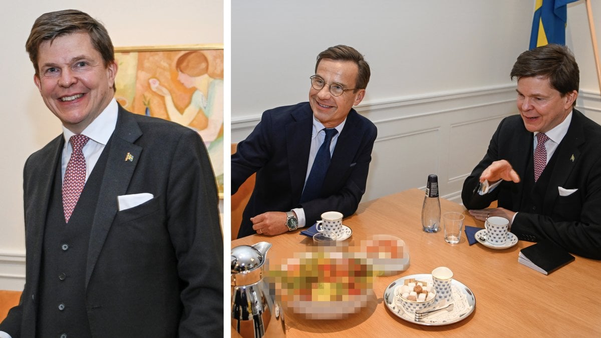 Andreas Norlén möter partiledarna under talmansrundorna.