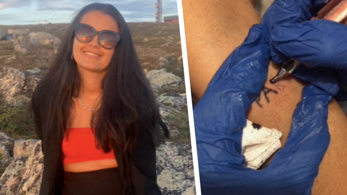 21-åriga Andrea Correa lät följarna bestämma vad hon skulle tatuera.