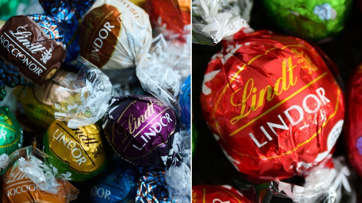 Bilder på Lindor chokladpraliner från Lindt.