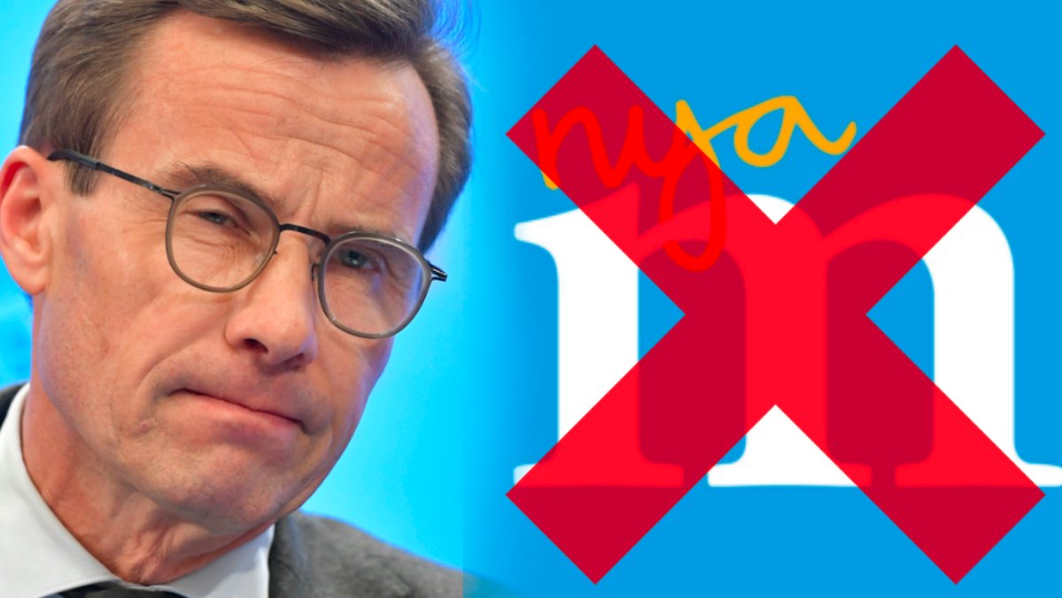 Ulf Kristersson och Nya Moderaterna-logon.