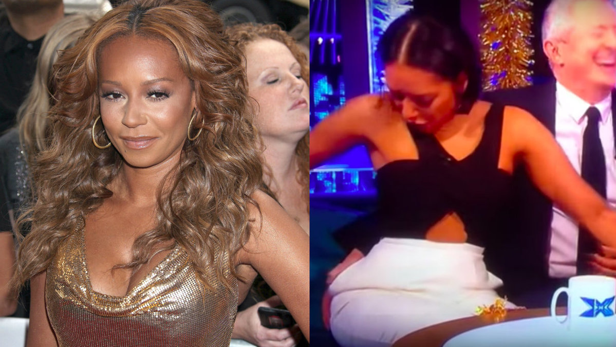 Louis Walsh​ tafsade på Mel B i direktsändning. 