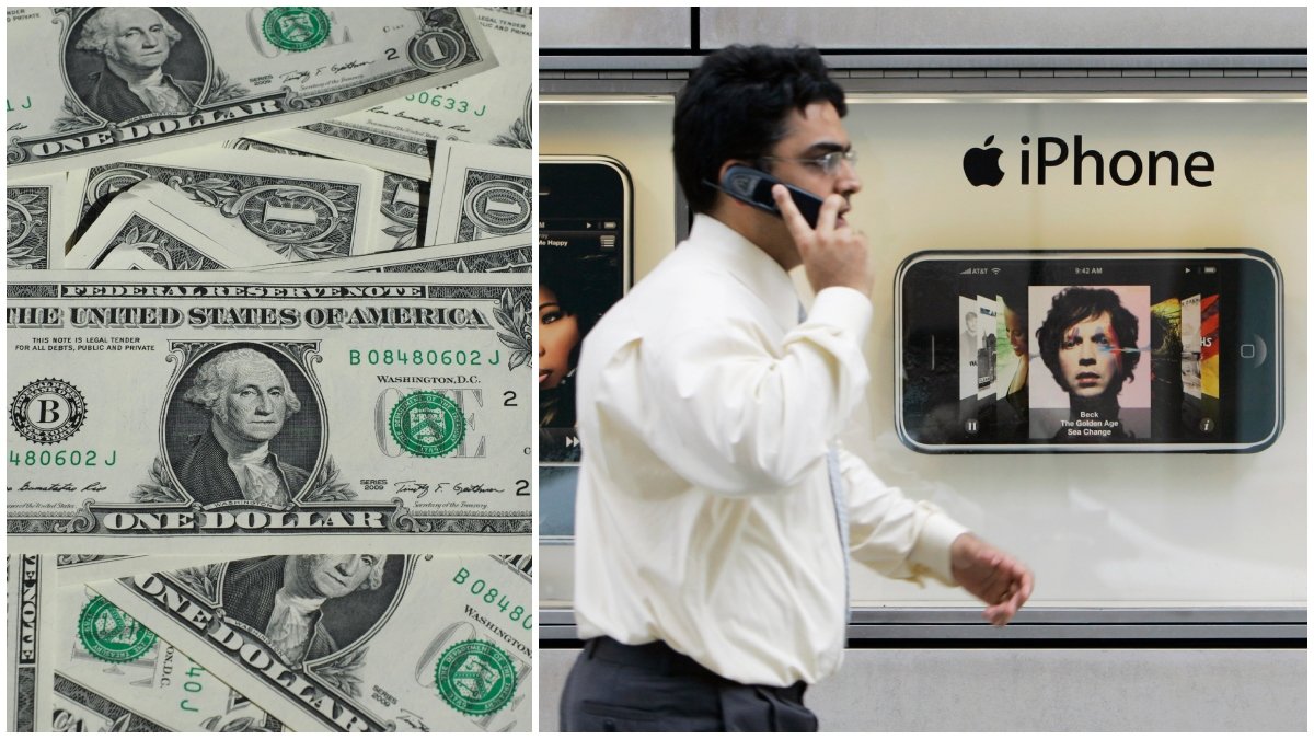 En Iphone har sålts för drygt 1,4 miljoner kronor. 