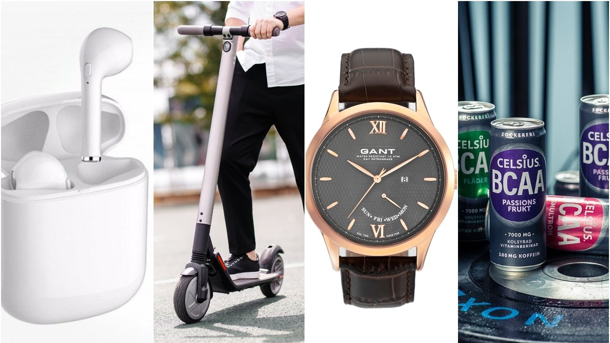 Grymma dealsTrådlösa hörlurar, el-sparkcykel, klocka från Gant, Celsius flak