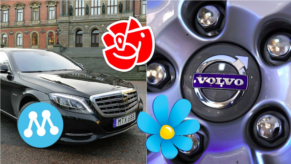 En Mercedes och en Volov-navkapsel