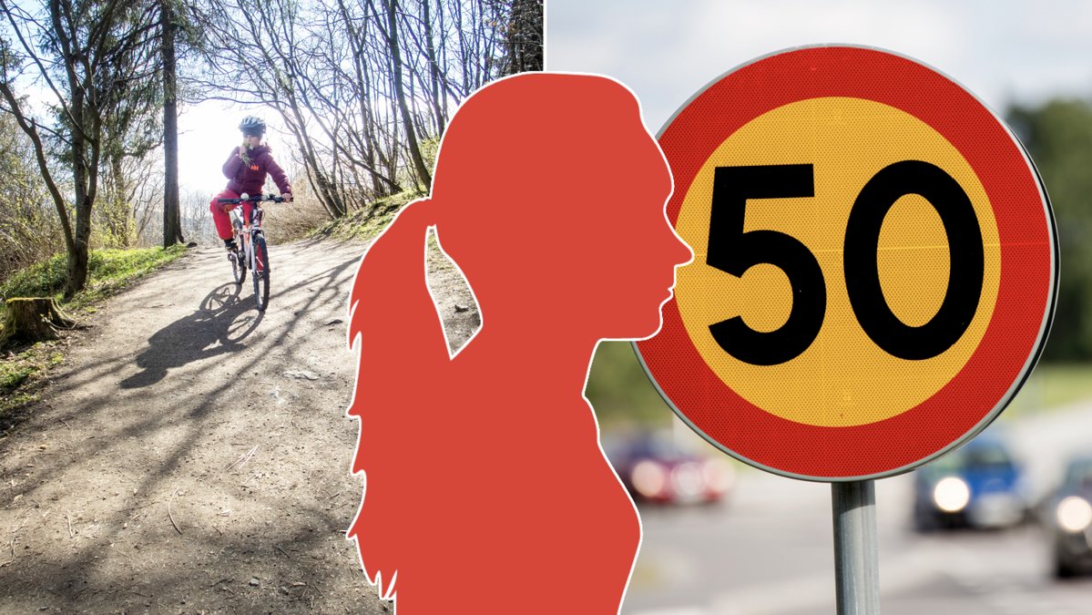 Kvinnan körde i 50 på en cykelväg när hon jagade fyra pojkar. 