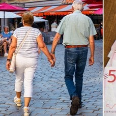 Äldre par och pengar.