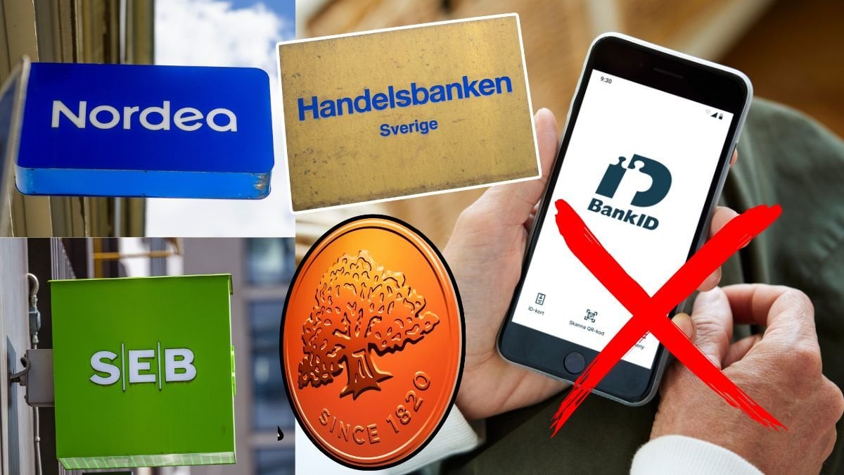 BankID, skyltar för bankerna