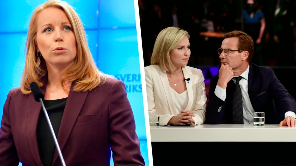 Annie Lööf, Ebba Busch Thor och Ulf Kristersson. Kollage. 