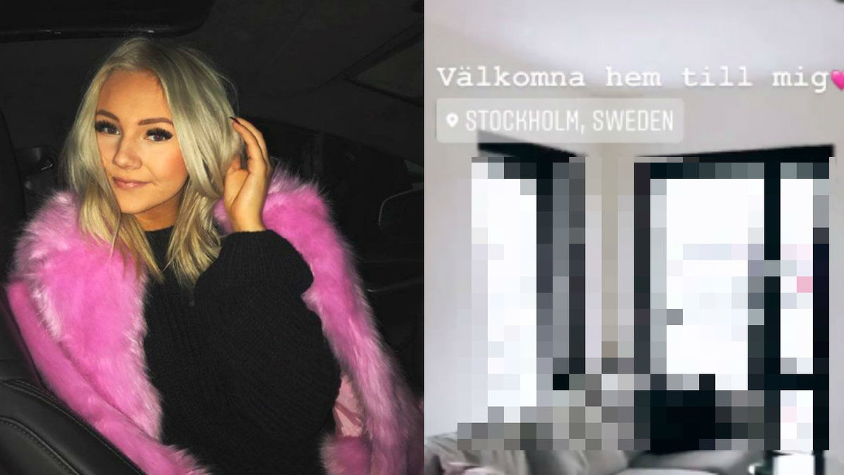 Linn Ahlborg visar upp sin nya lägenhet.