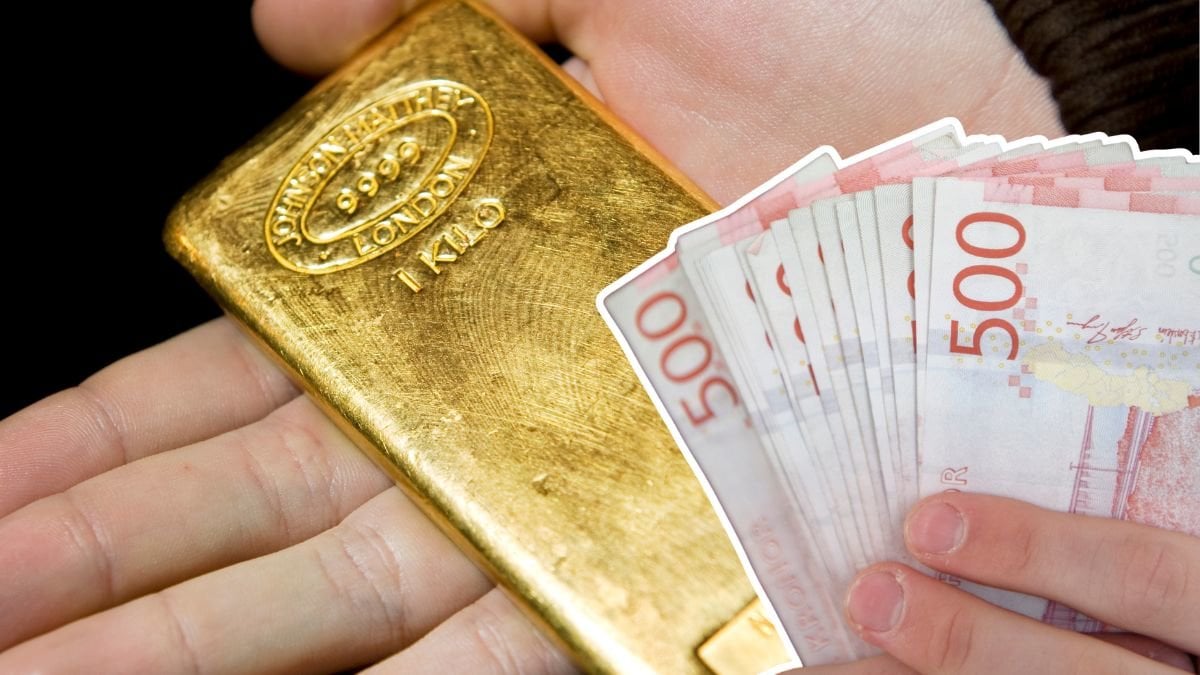 Guldtacka och pengar.