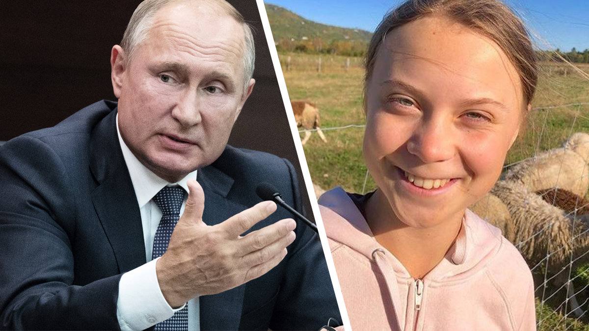 Putin till hårt angrepp mot Thunberg.