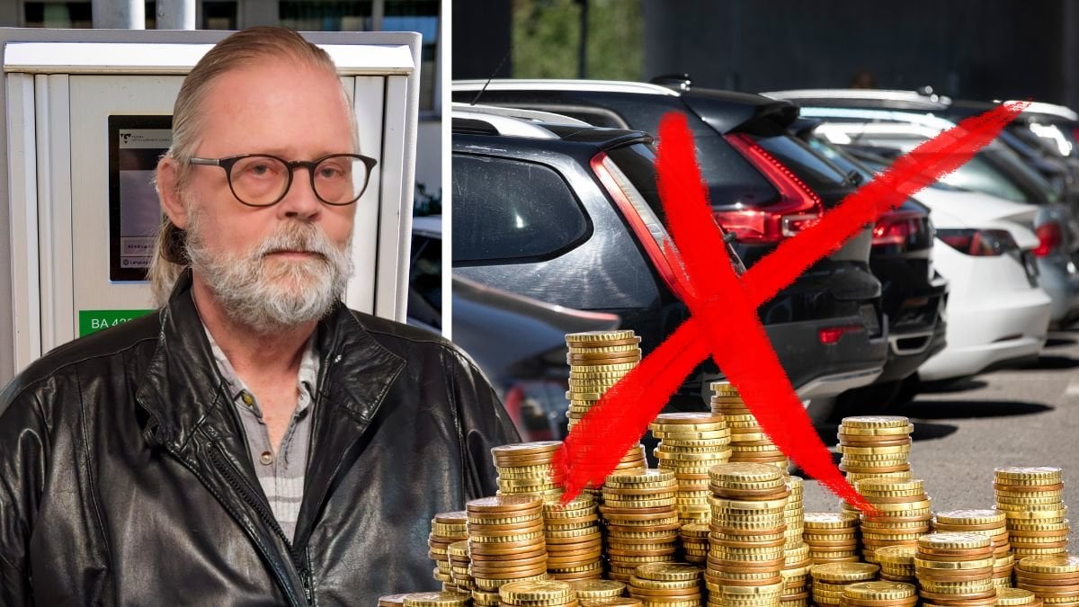 Privatperson och bilar som står parkerade.