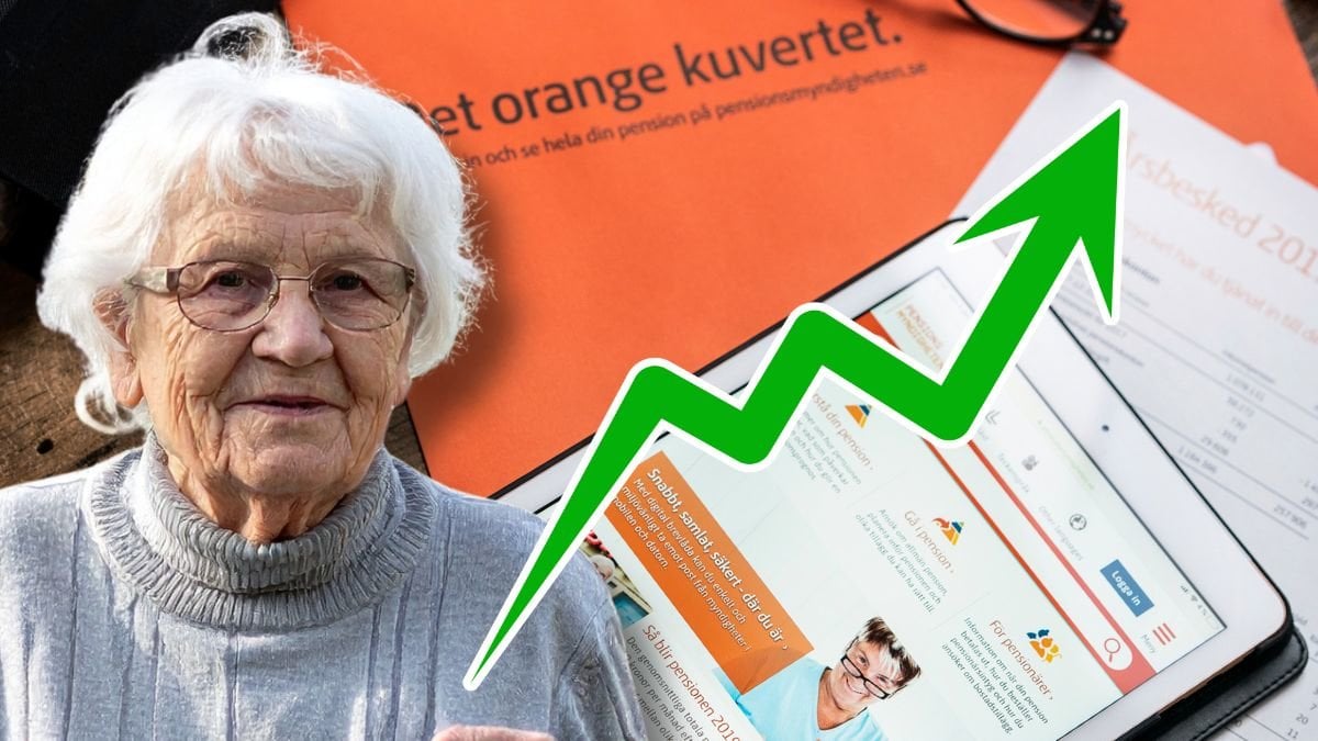 Äldre kvinna, Det orange kuvertet på ett bord