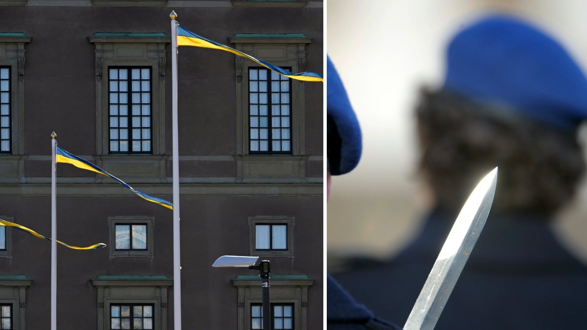 En högsoldat skadades allvarligt vid slottet under lördagen