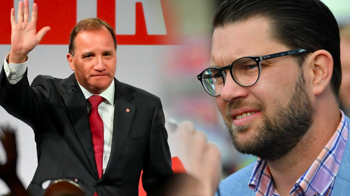 Stefan Löfven och Jimmie Åkesson (montage)