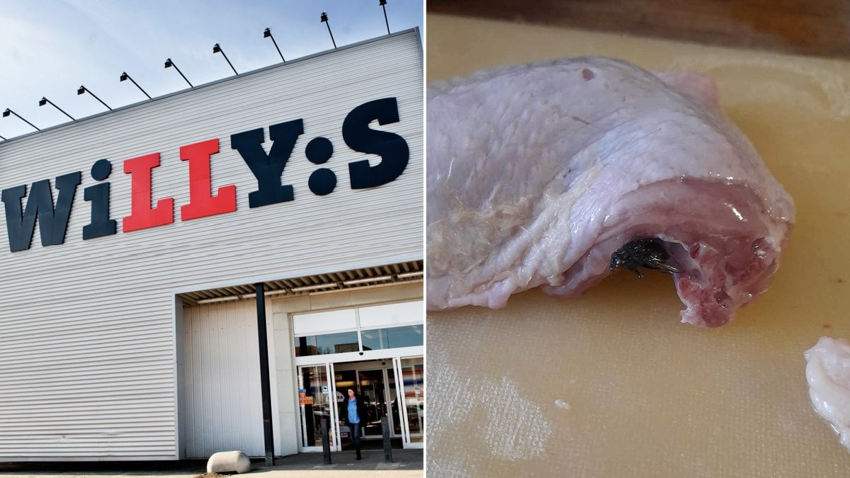 En kund hittade en fryst fluga på en kycklingklubba köpt på Willys. 