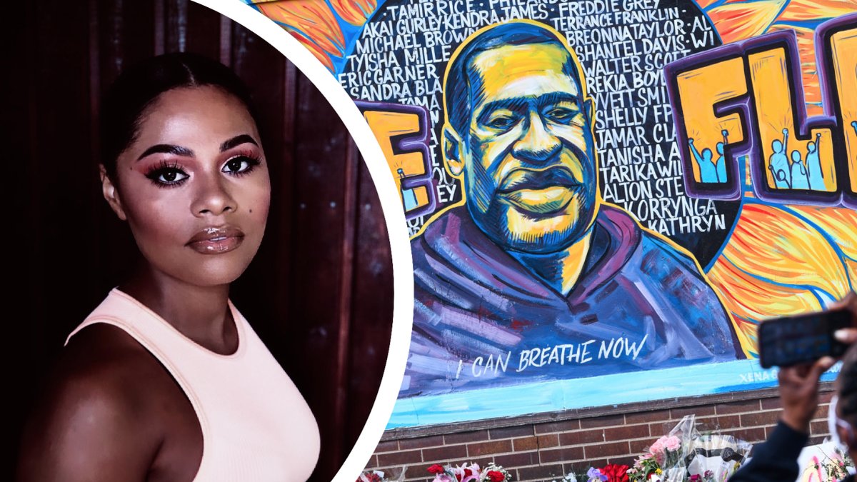 Gästkrönikören Yenie Lundbeck och en minnesplats för George Floyd.