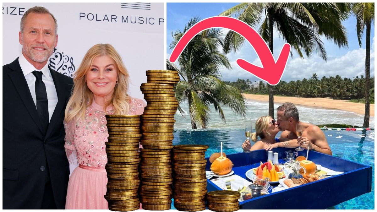 Pernilla Wahlgren och Christian Bauer är på smekmånad. 