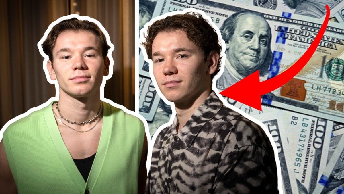 Marcus Gunnarsen och Martinus Gunnarsen vänster. Kontanter höger. Röd pil pekar på duon.