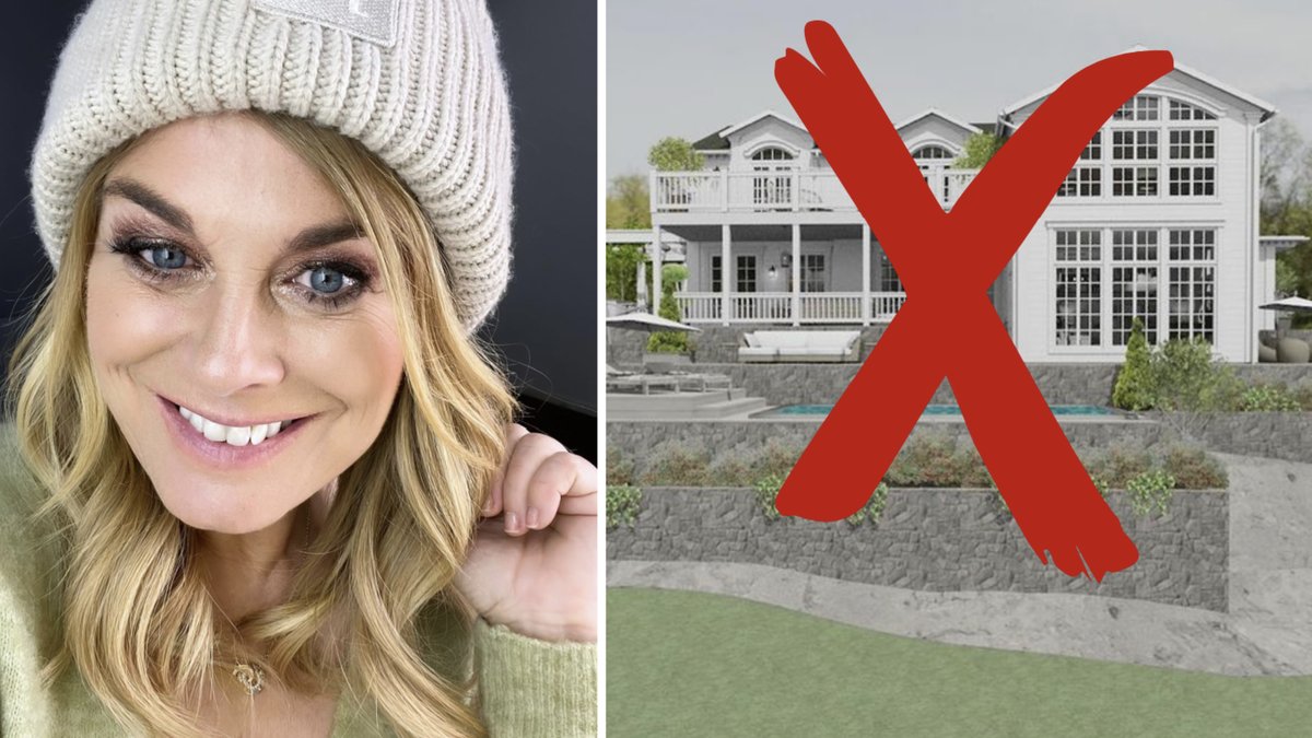 Pernilla Wahlgrens hus på Lidingö kommer inte riktigt se ut som på bild
