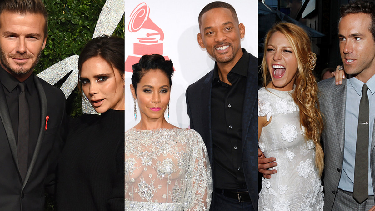 David Beckham, Victoria Beckham, Jada Pinkett, Will Smith, Blake Lively, Ryan Reynolds