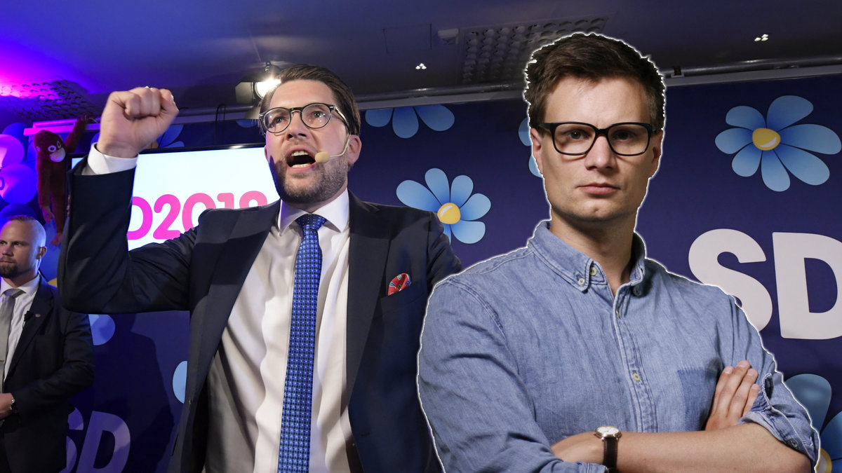 Jimmie Åkesson och Karl Anders Lindahl. Montage