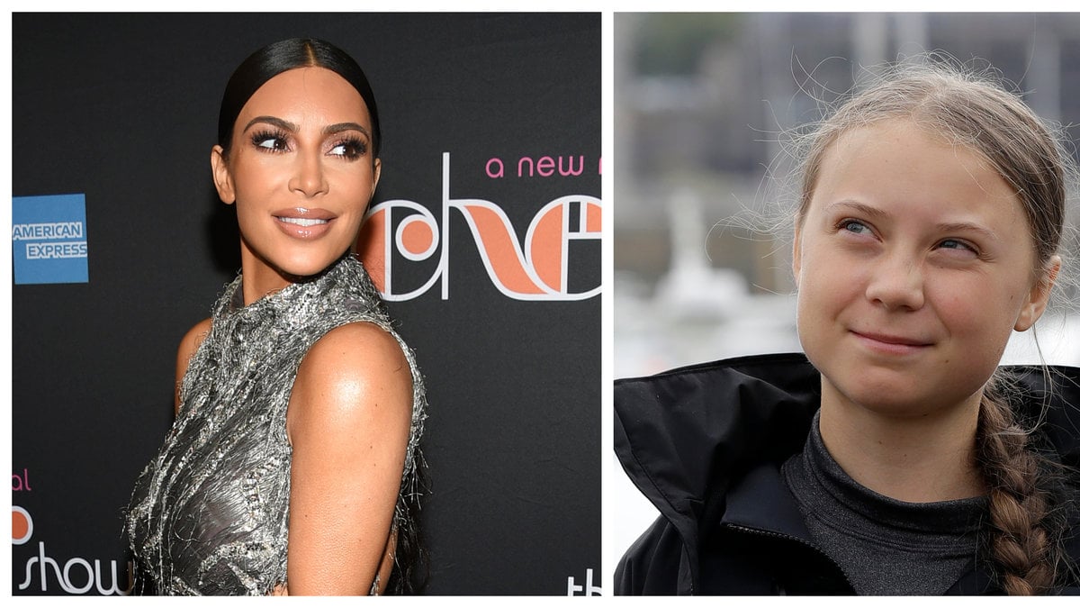 Greta Thunberg hyllas nu av Kim Kardashian.