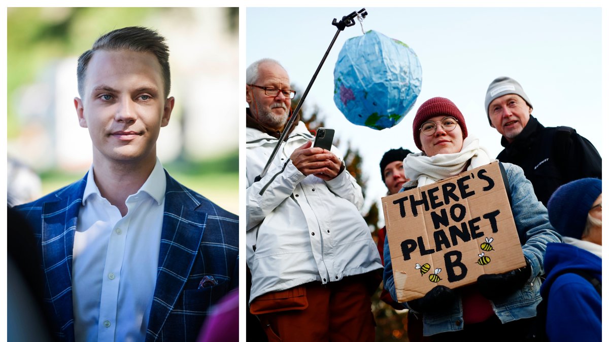 Enligt granskningen infiltrerade SD en klimatdemonstration. Bilden till höger har ingenting med artikeln att göra.