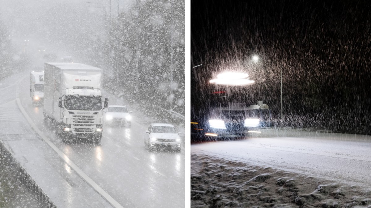 Det förväntas komma upp till tio centimeter snö i vissa delar av Sverige. Arkivbilder