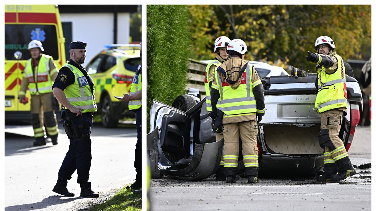 A-traktorn voltade i samband med olyckan.