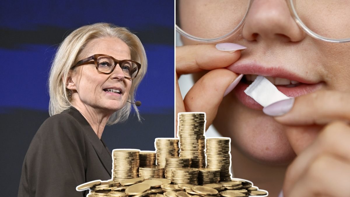 Finansminister Elisabeth Svantesson, snus och pengar.