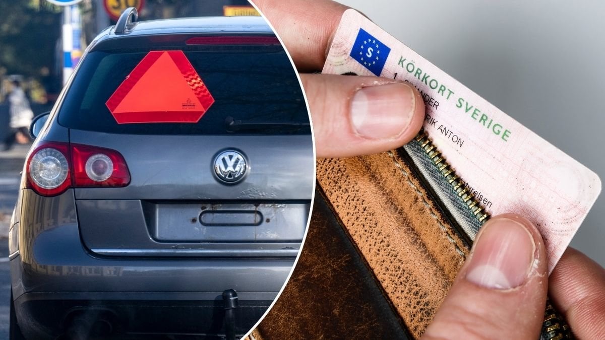 Bild på körkort och en A-traktor.