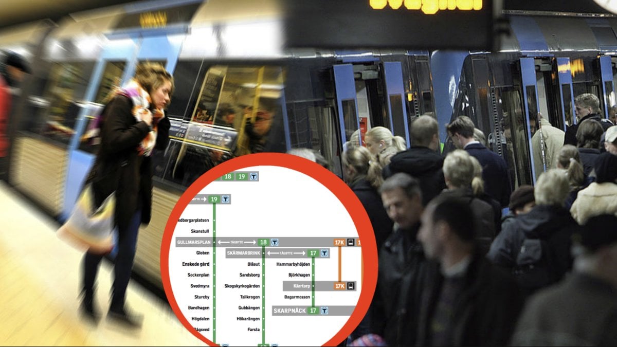Gröna och röda linjen påverkas av SL