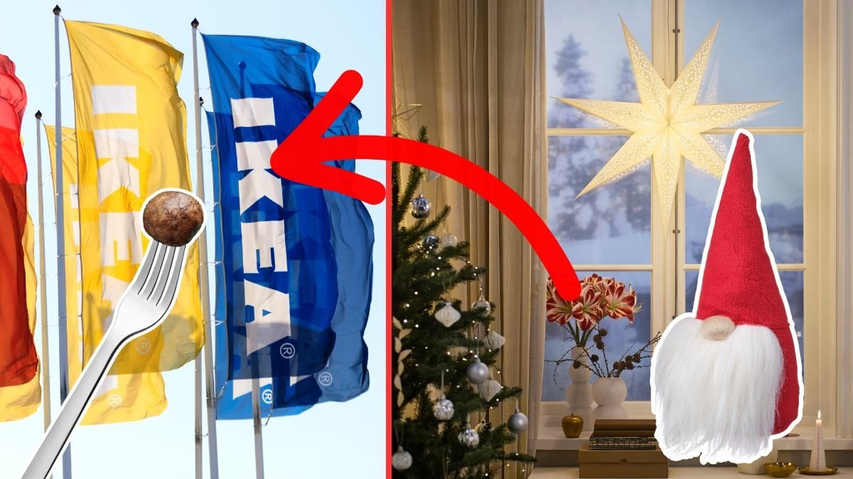 Ikea-falggor och juldekoration