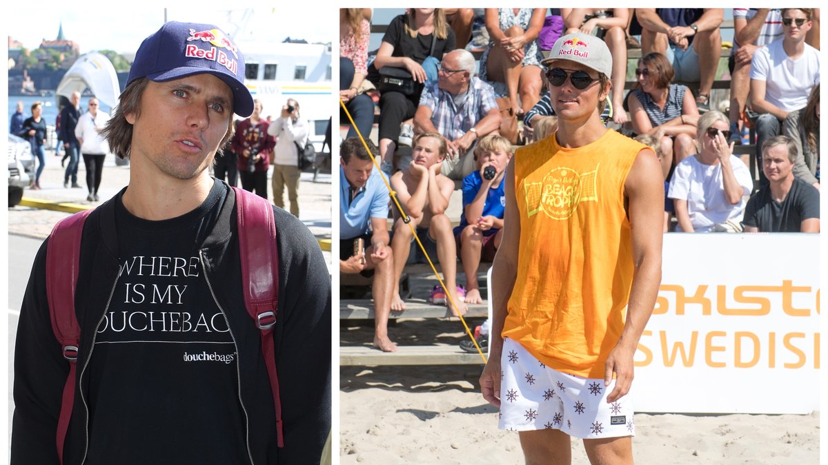 Jon Olsson, 40, fick åka ambulans till sjukhus under måndagen.