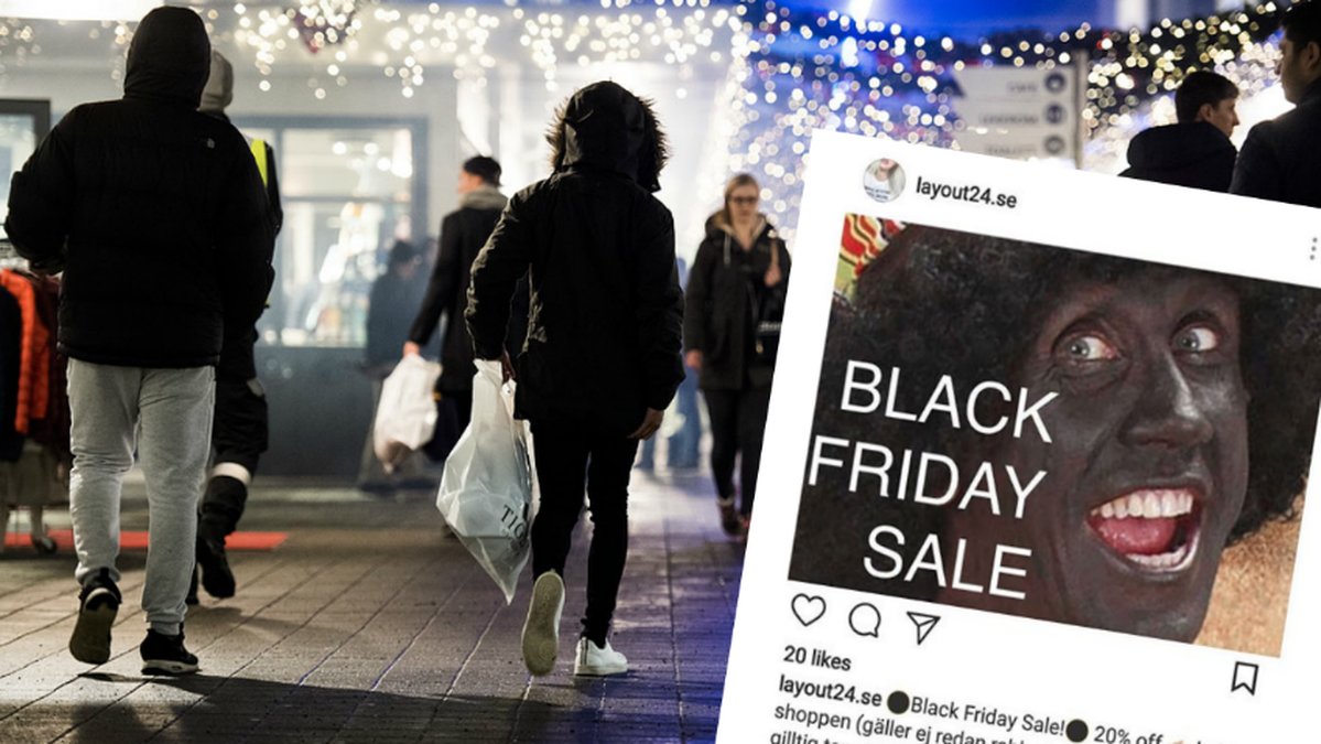 En shoppinggata under Black Friday 2016.