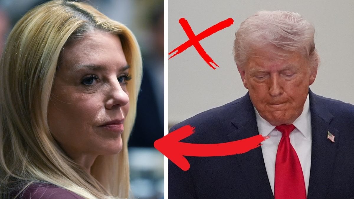 Pam Bondi vänster, Donald Trump höger.