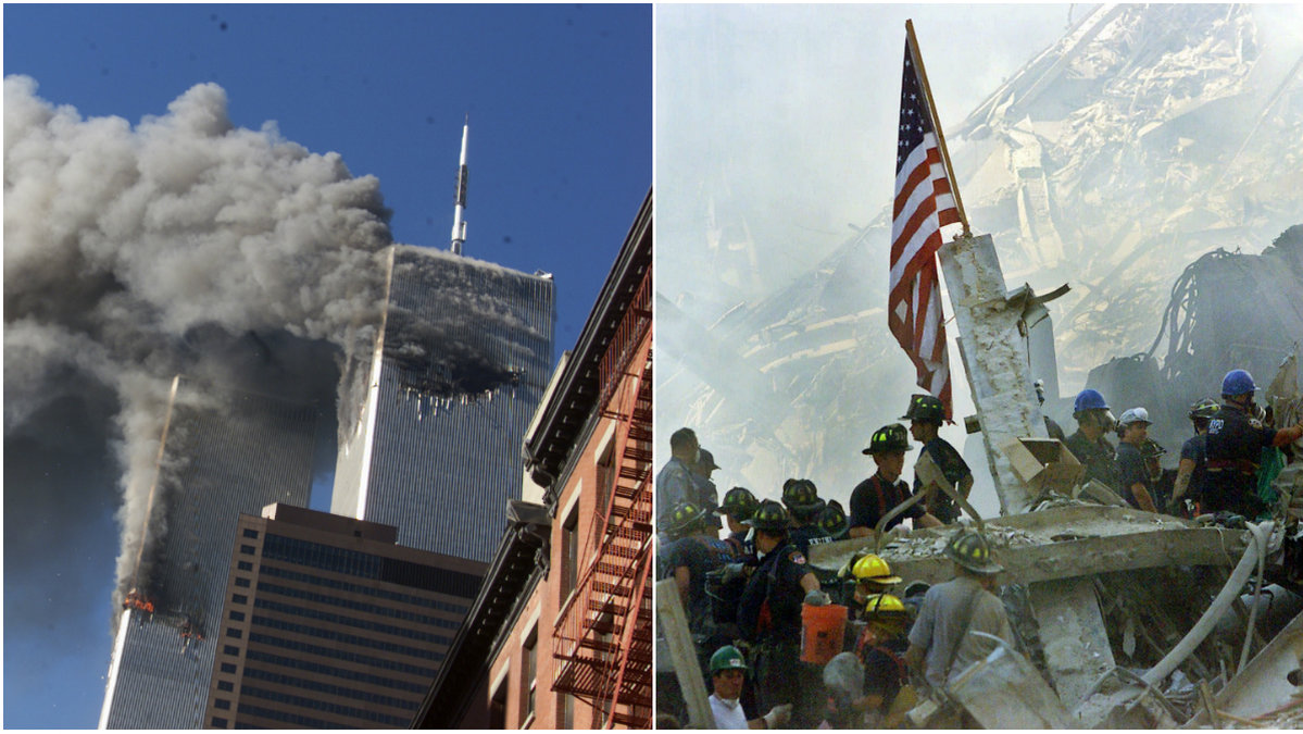 Bilder från terrorattackerna i New York.