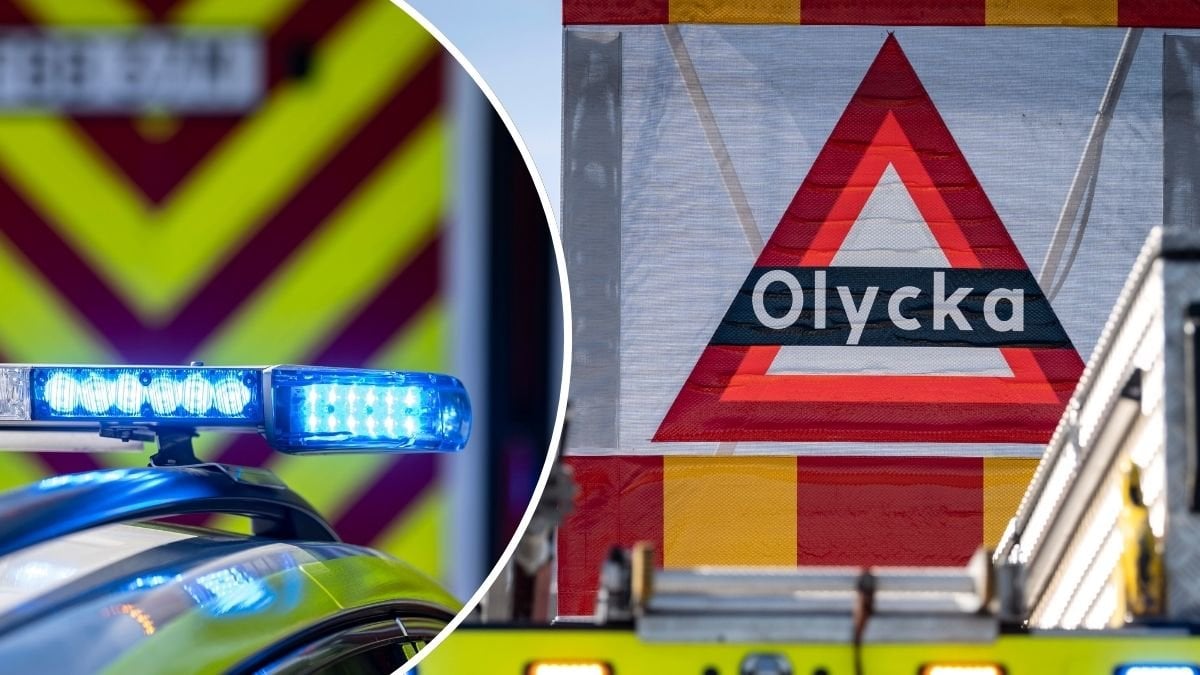 Polis och avstängdskylt