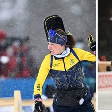 Linn Gestblom vänster. Elvira Öberg höger.