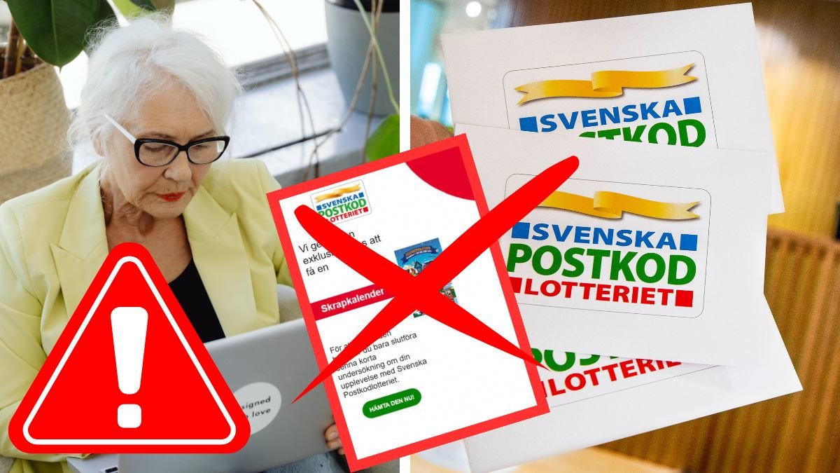 Tant vid dator, postkodlotteriet lott