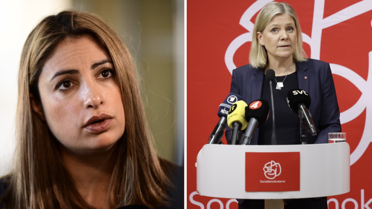 Vänsterpartiets partiledare Nooshi Dadgostar.